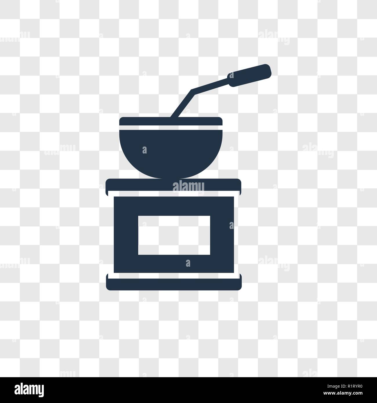 Coffee grinder vector icon isolated on transparent background, Coffee ...