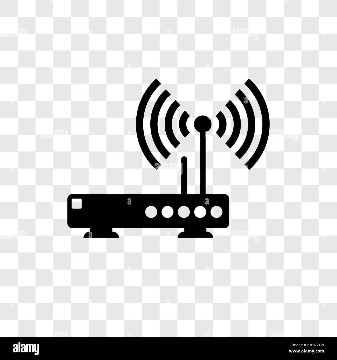 Wifi router vector icon isolated on transparent background, Wifi router  transparency logo concept Stock Vector Image & Art - Alamy