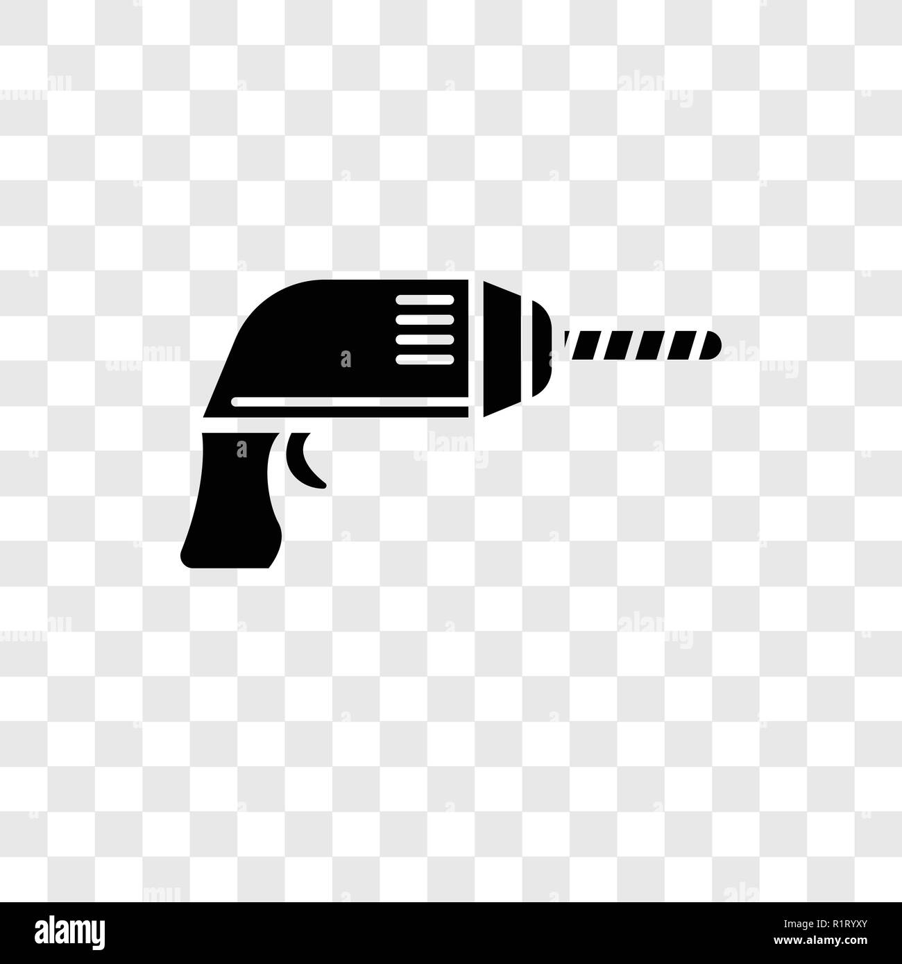 Driller vector icon isolated on transparent background, Driller transparency logo concept Stock Vector