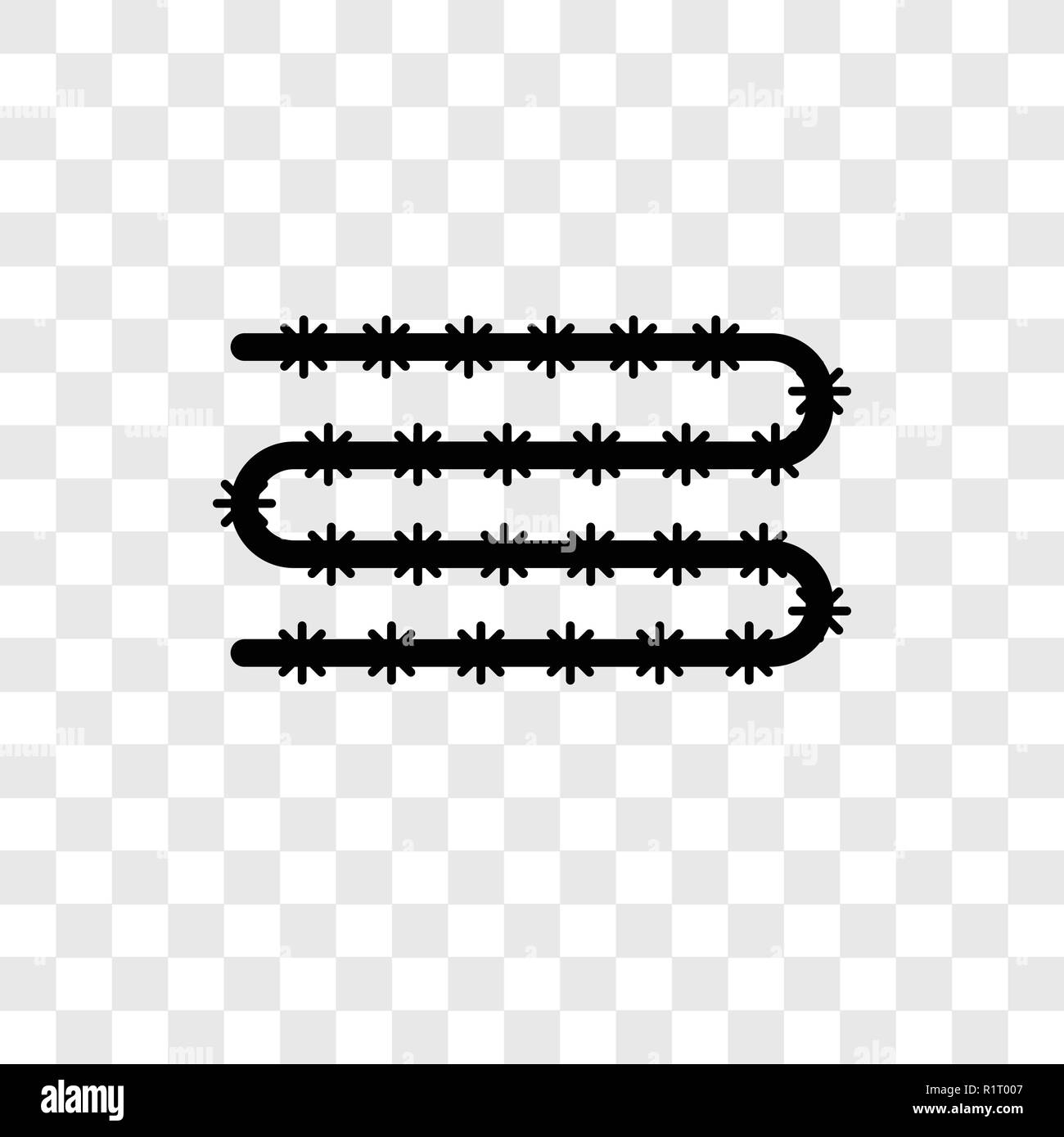 Wire vector icon isolated on transparent background, Wire transparency logo concept Stock Vector
