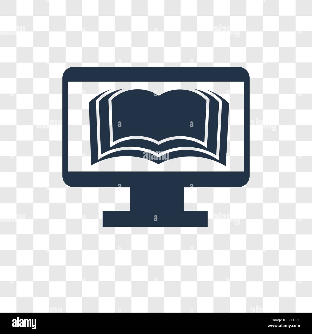 Ebook vector icon isolated on transparent background, Ebook
