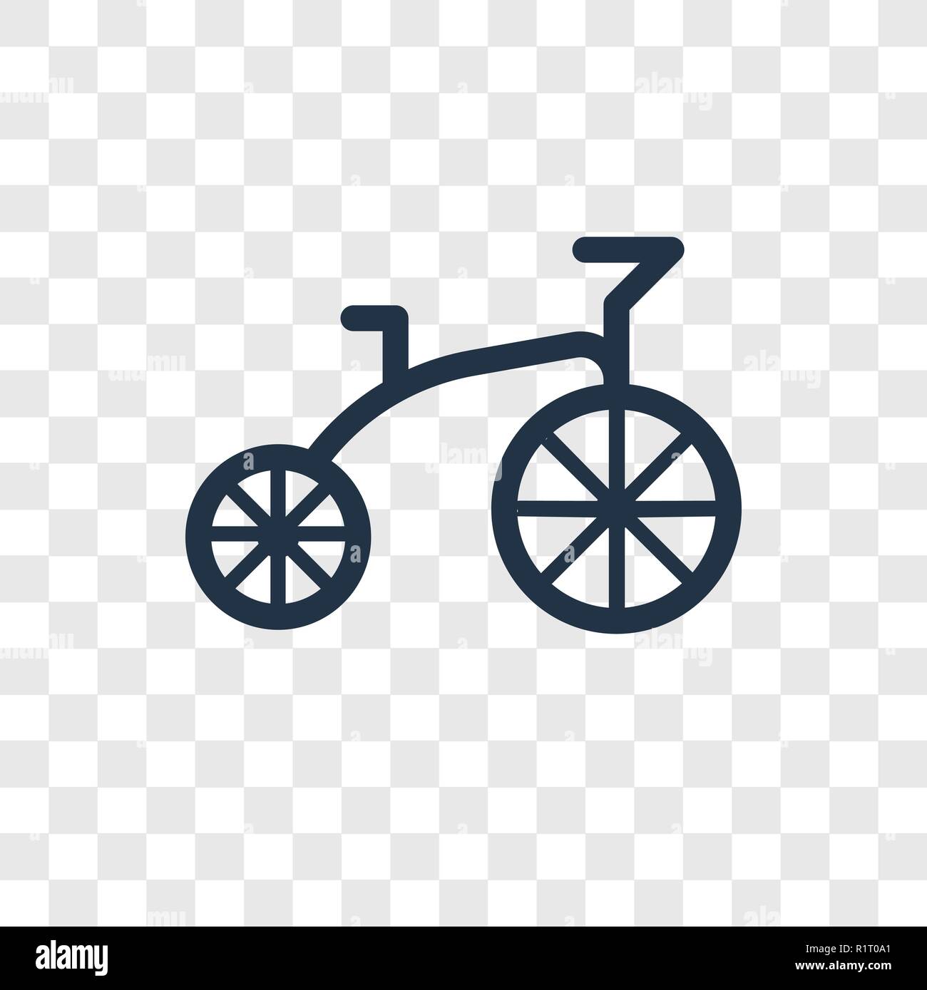Tricycle toy vector icon isolated on transparent background, Tricycle
