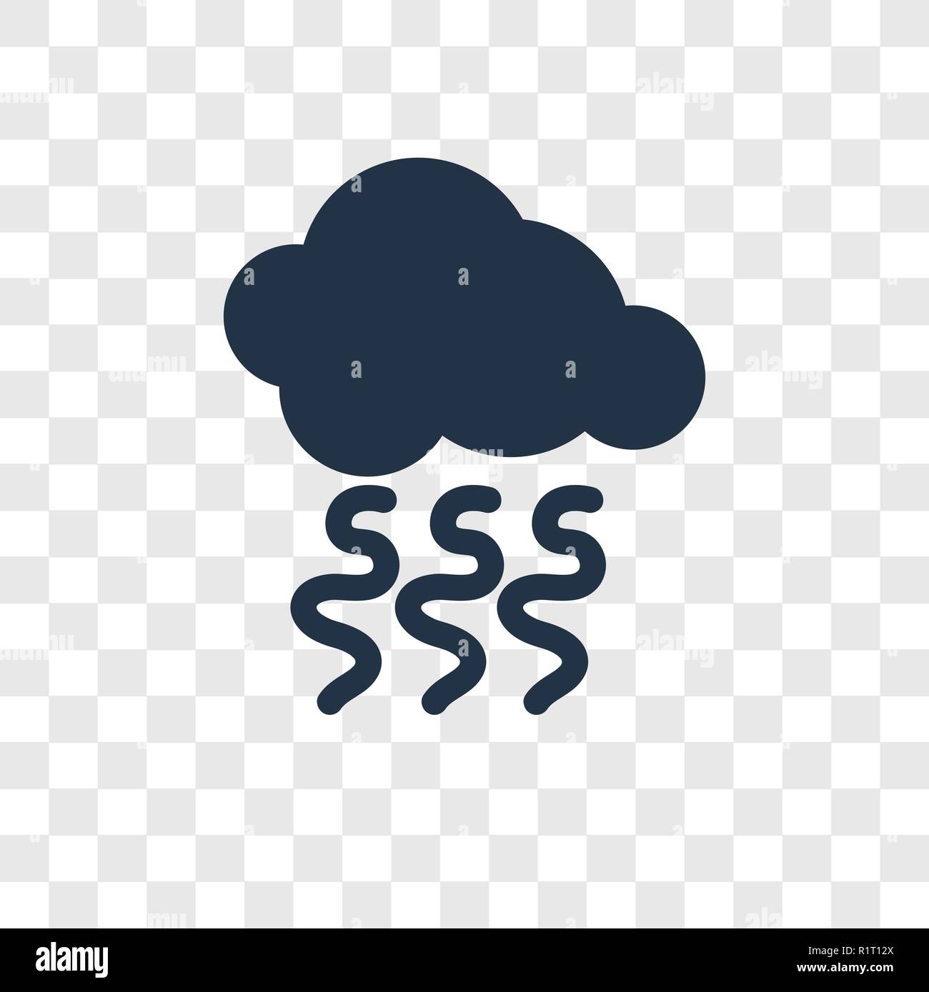 Smog vector icon isolated on transparent background, Smog transparency
