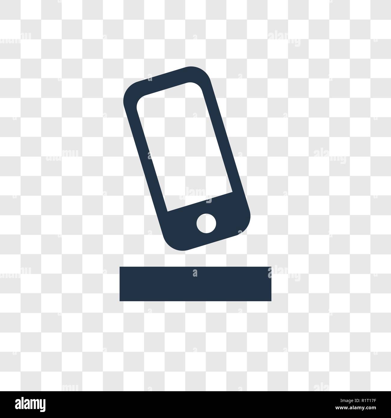 Smartphone vector icon isolated on transparent background, Smartphone transparency logo concept Stock Vector