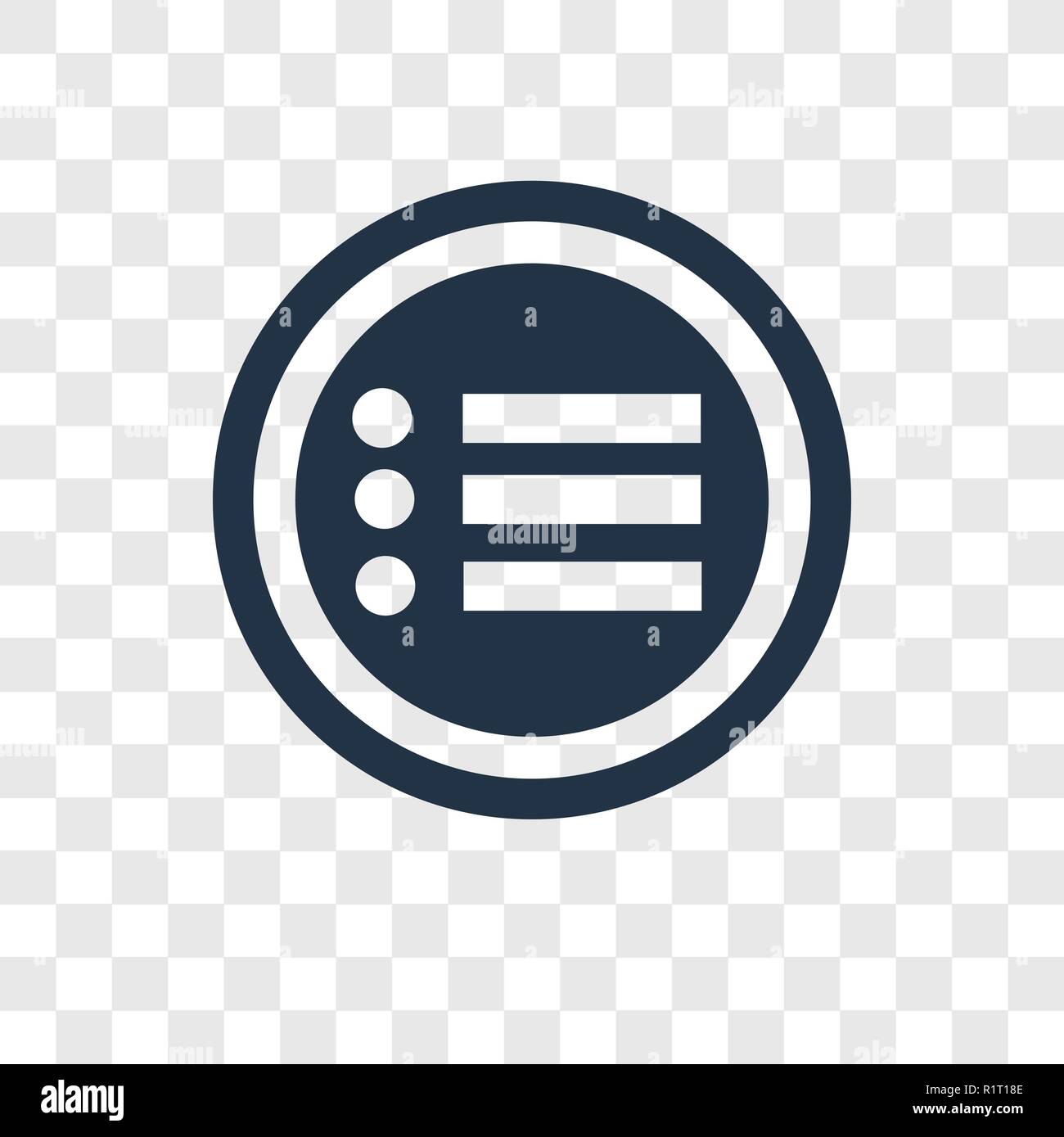 Menu vector icon isolated on transparent background, Menu transparency ...