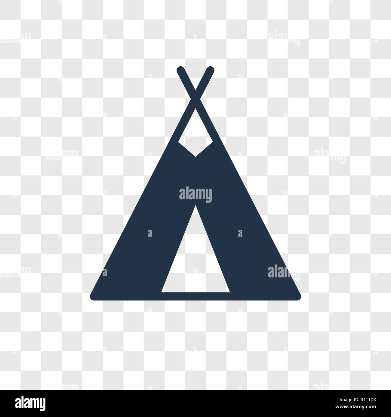 Tipi vector icon isolated on transparent background, Tipi transparency logo concept Stock Vector