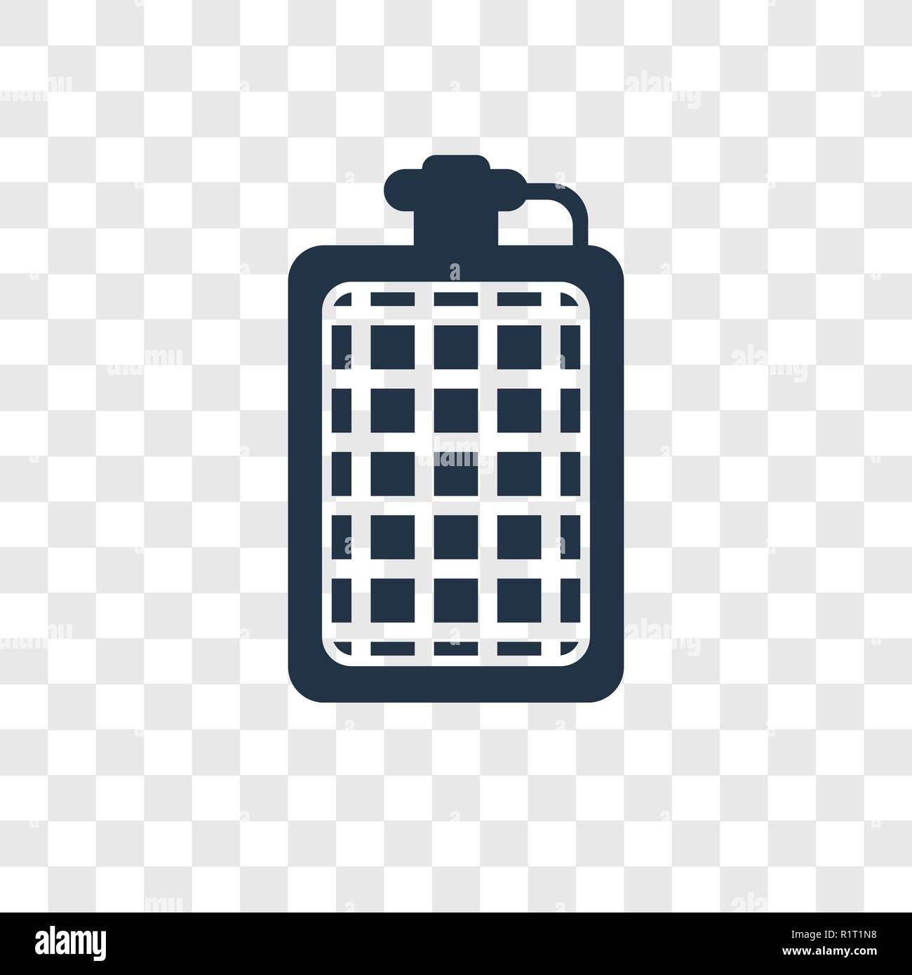 Flask vector icon isolated on transparent background, Flask ...