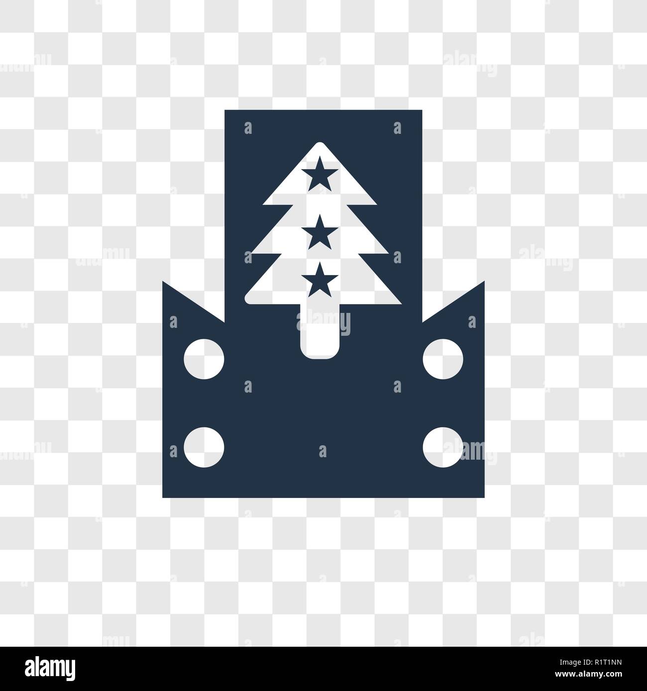 Christmas card vector icon isolated on transparent background ...