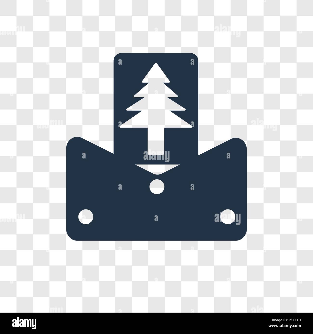 Christmas card vector icon isolated on transparent background ...