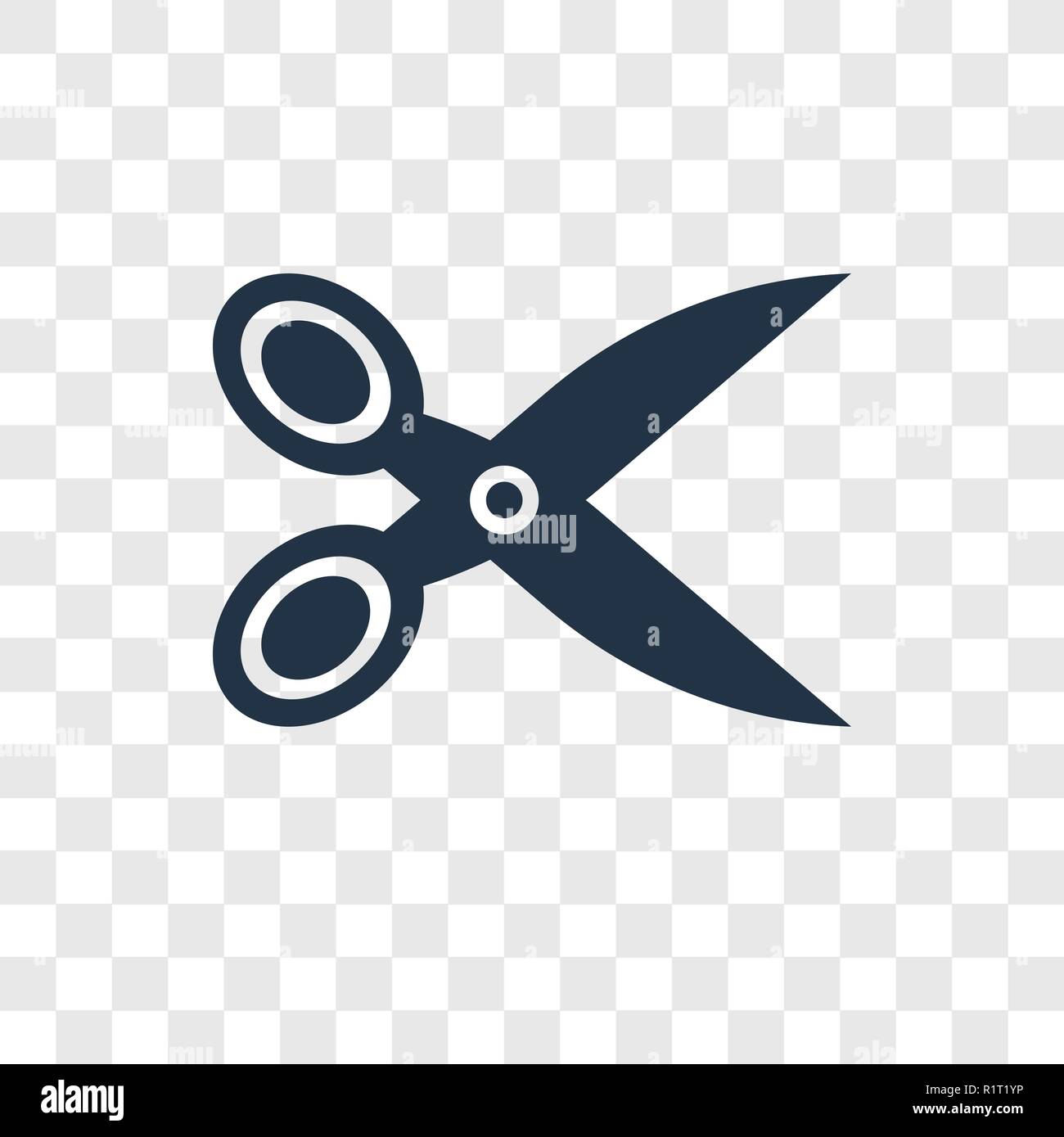 Scissors inverted view vector icon isolated on transparent background ...