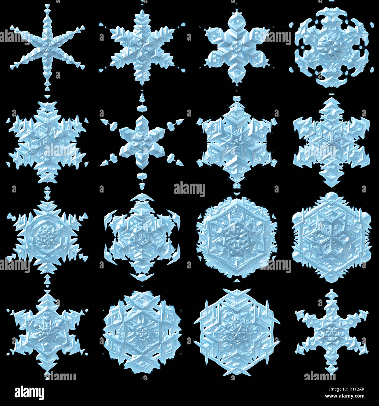 3d Snowflake Illustration Isolated On The Black Background Stock Photo 3d Snowflake Illustration Isolated On The Black Background Stock Photo