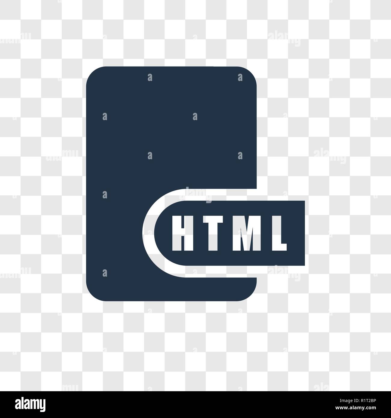 Html vector icon isolated on transparent background, Html transparency logo  concept Stock Vector Image & Art - Alamy