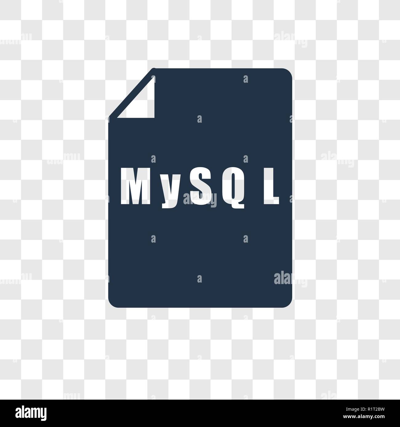 Mysql vector icon isolated on transparent background, Mysql ...