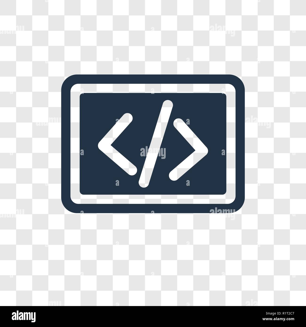 Coding vector icon isolated on transparent background, Coding ...