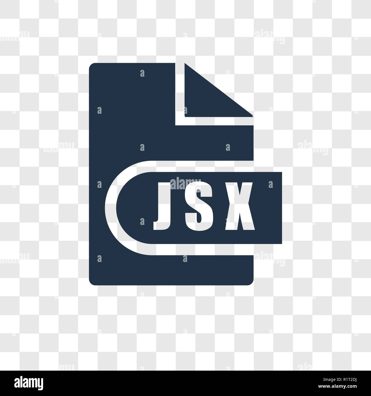 Jsx vector icon isolated on transparent background, Jsx transparency