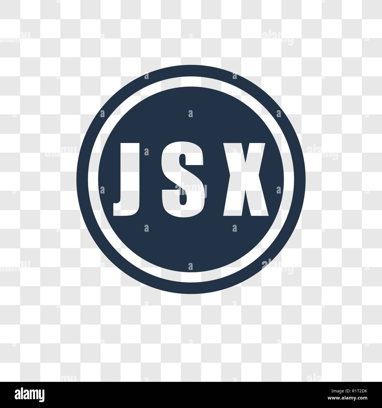 Jsx vector icon isolated on transparent background, Jsx transparency