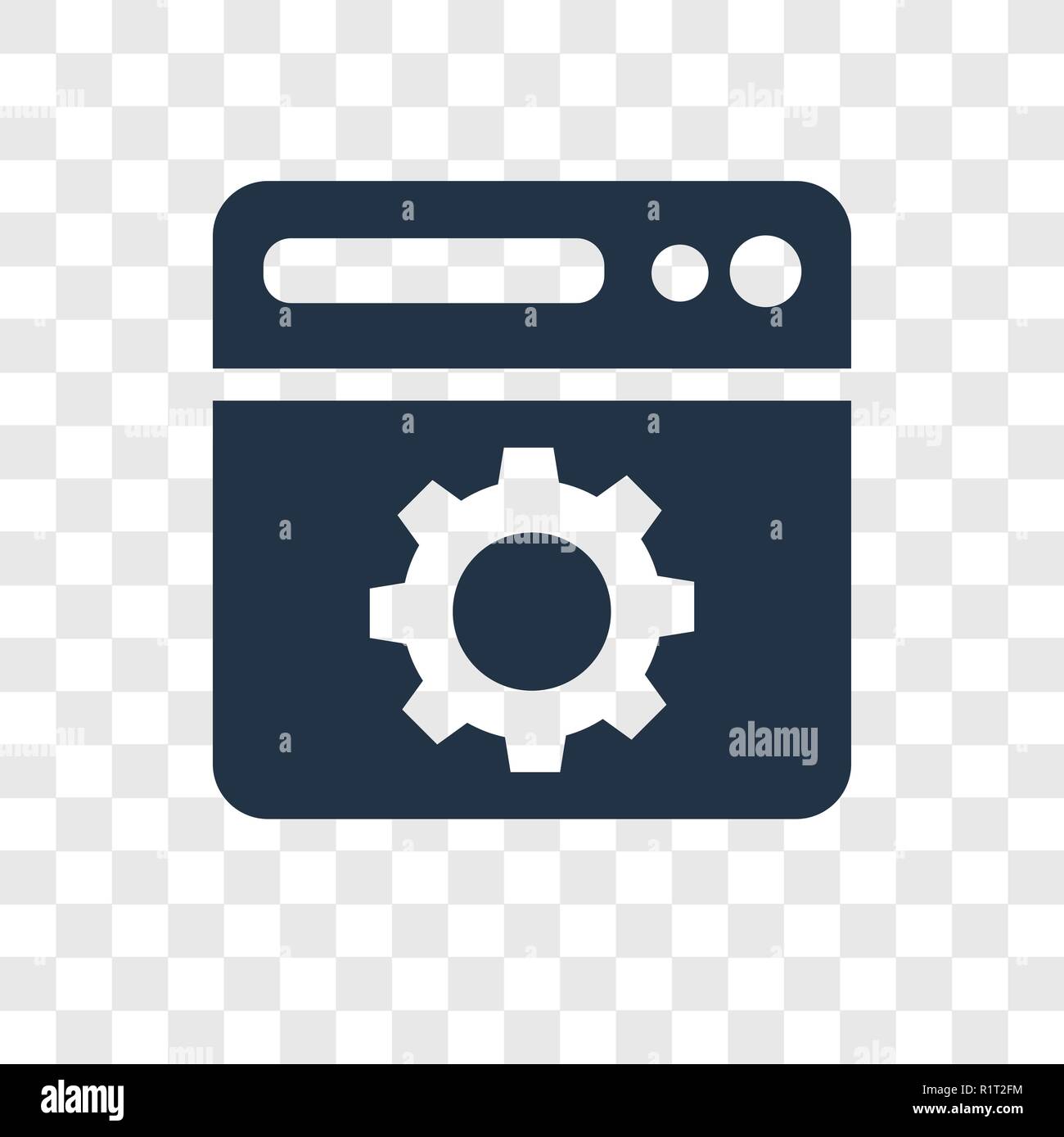 Browser vector icon isolated on transparent background, Browser ...