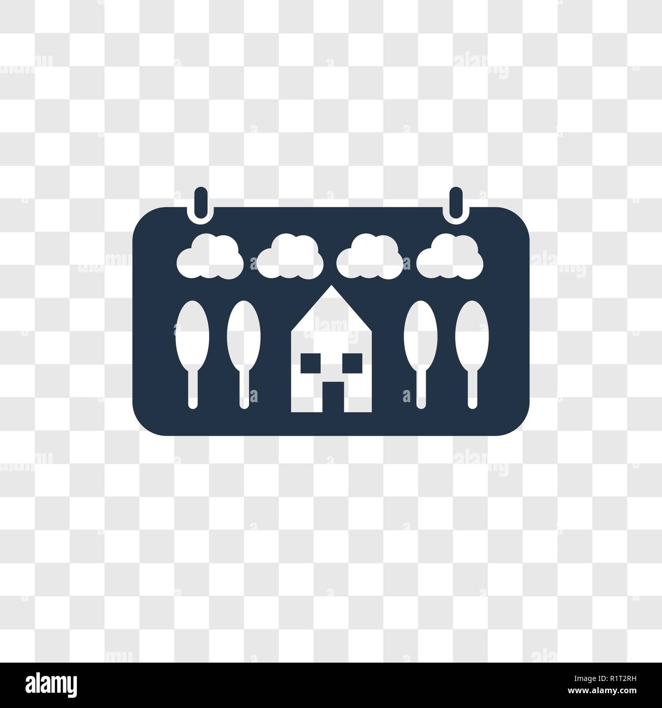 Real estate vector icon isolated on transparent background, Real estate transparency logo concept Stock Vector