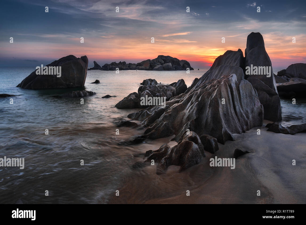 Beautiful Landscape Of A Beach During Sunrise At Kemaman - 