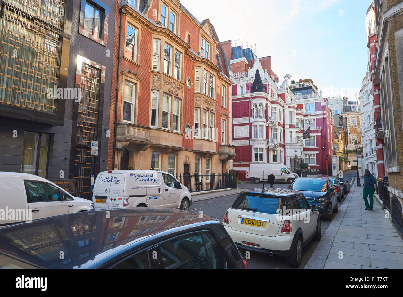 Arlington Street facing South in London, UK. Stock Photo