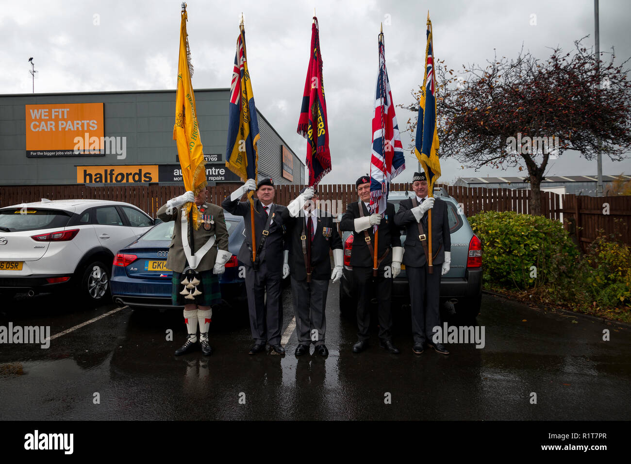 Remembrance Sunday November 11th 2018 Paisley 100th Anniversary Of The End Of WW1 Stock Photo