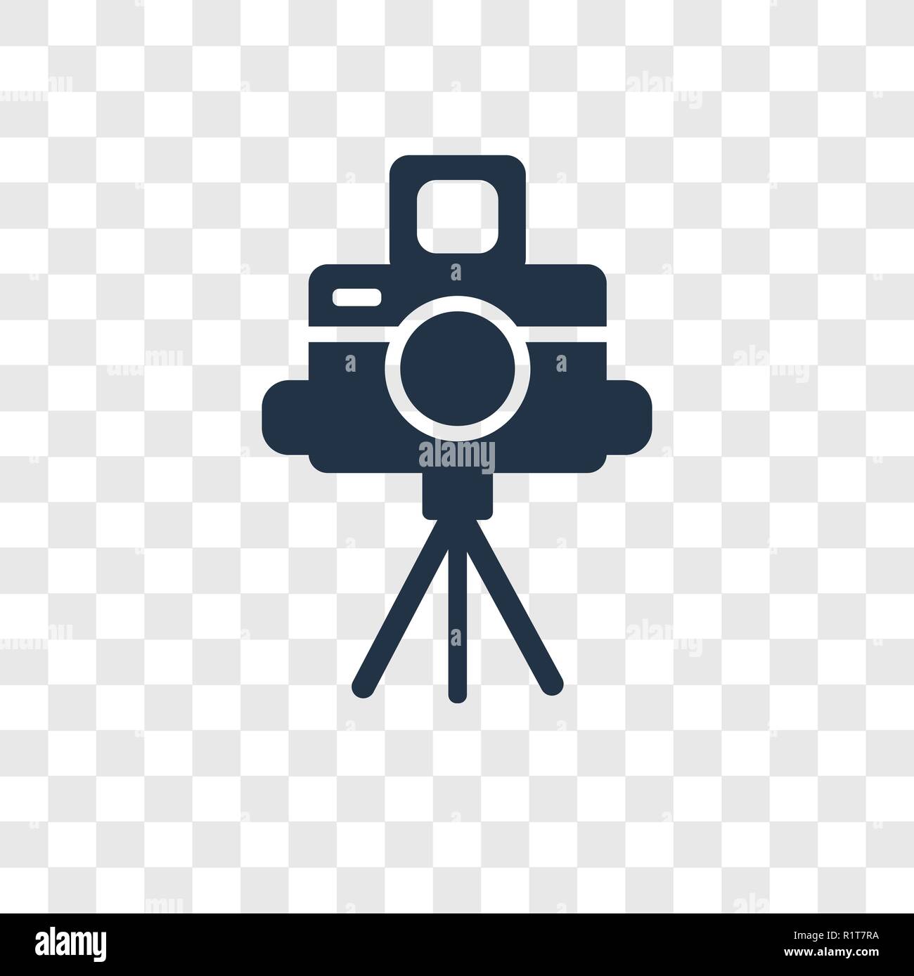 Camera Stand vector icon isolated on transparent background, Camera