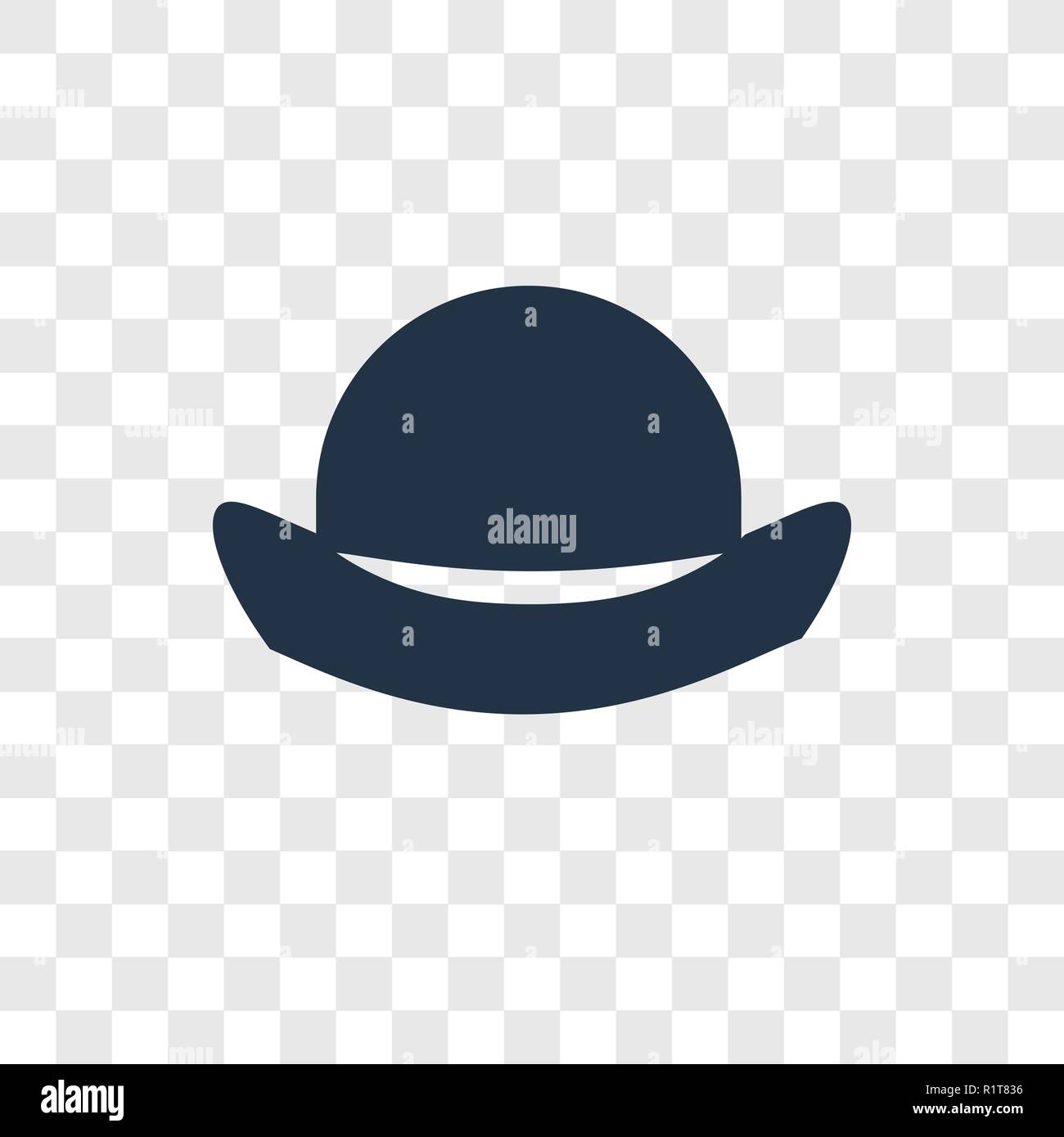 Bowler hat vector icon isolated on transparent background, Bowler hat  transparency logo concept Stock Vector Image & Art - Alamy
