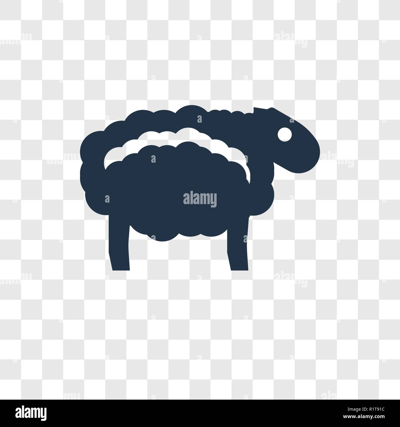 Sheep vector icon isolated on transparent background, Sheep ...