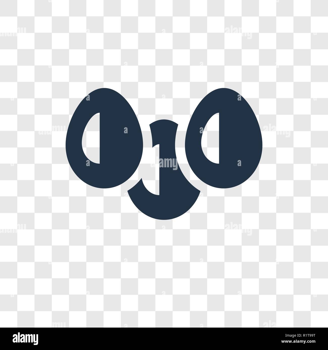 Eggs vector icon isolated on transparent background, Eggs transparency logo concept Stock Vector