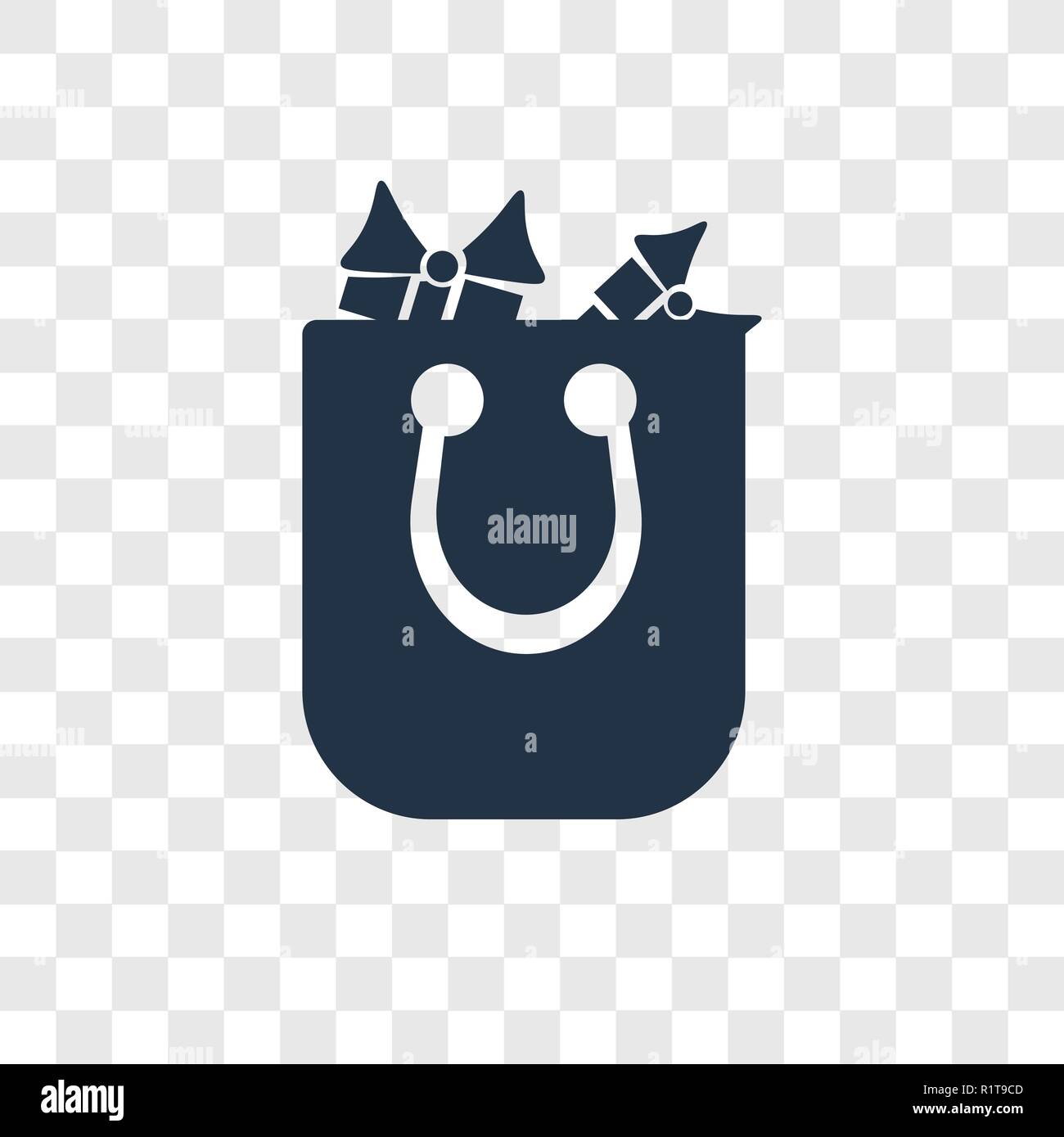 Bag vector icon isolated on transparent background, Bag transparency ...