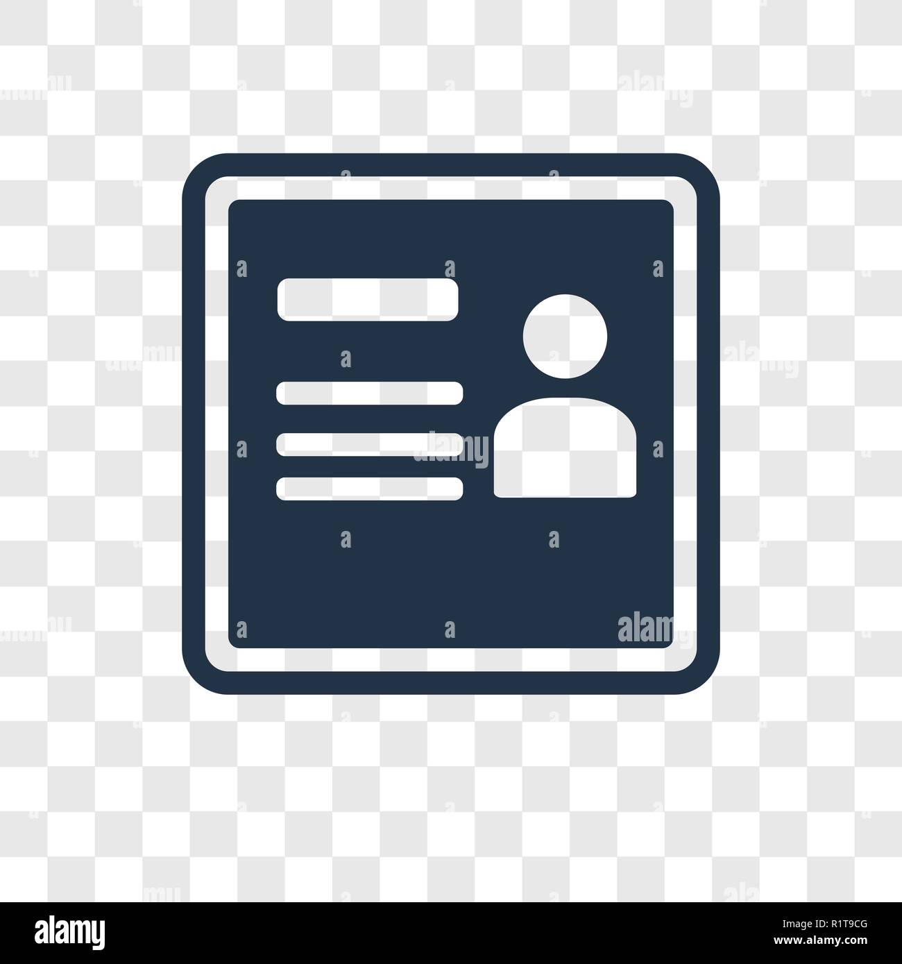 Profile vector icon isolated on transparent background, Profile ...