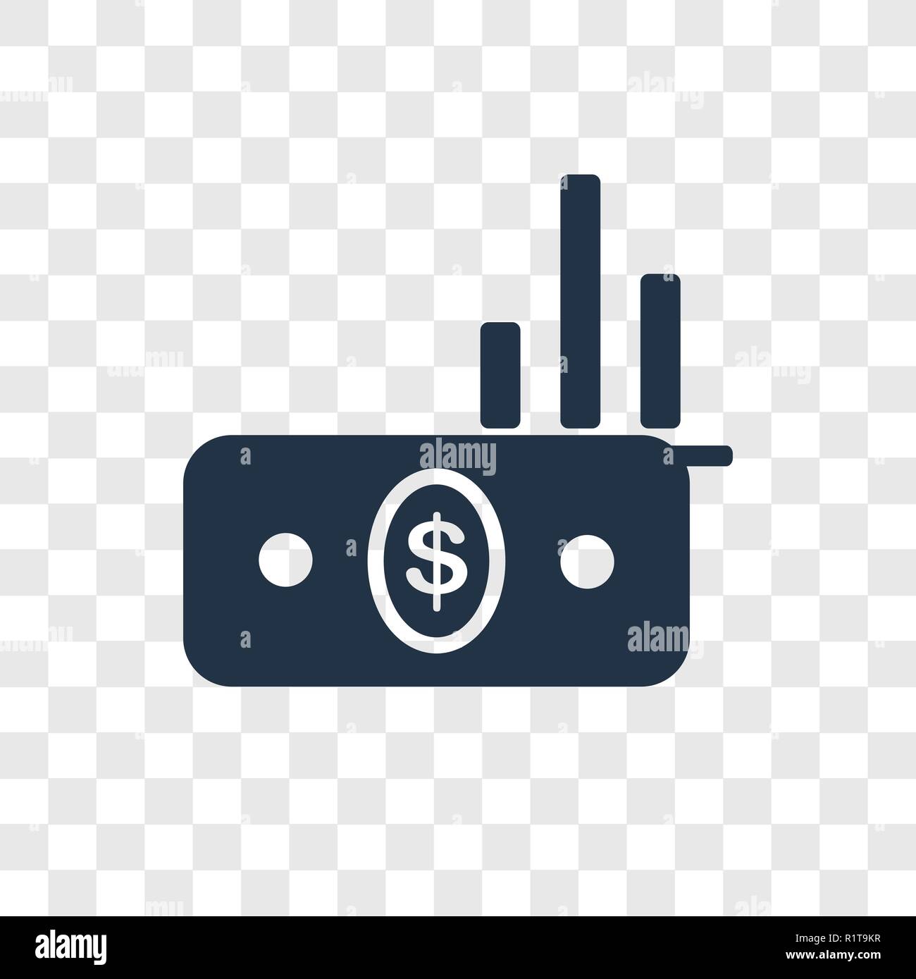 Money vector icon isolated on transparent background, Money ...