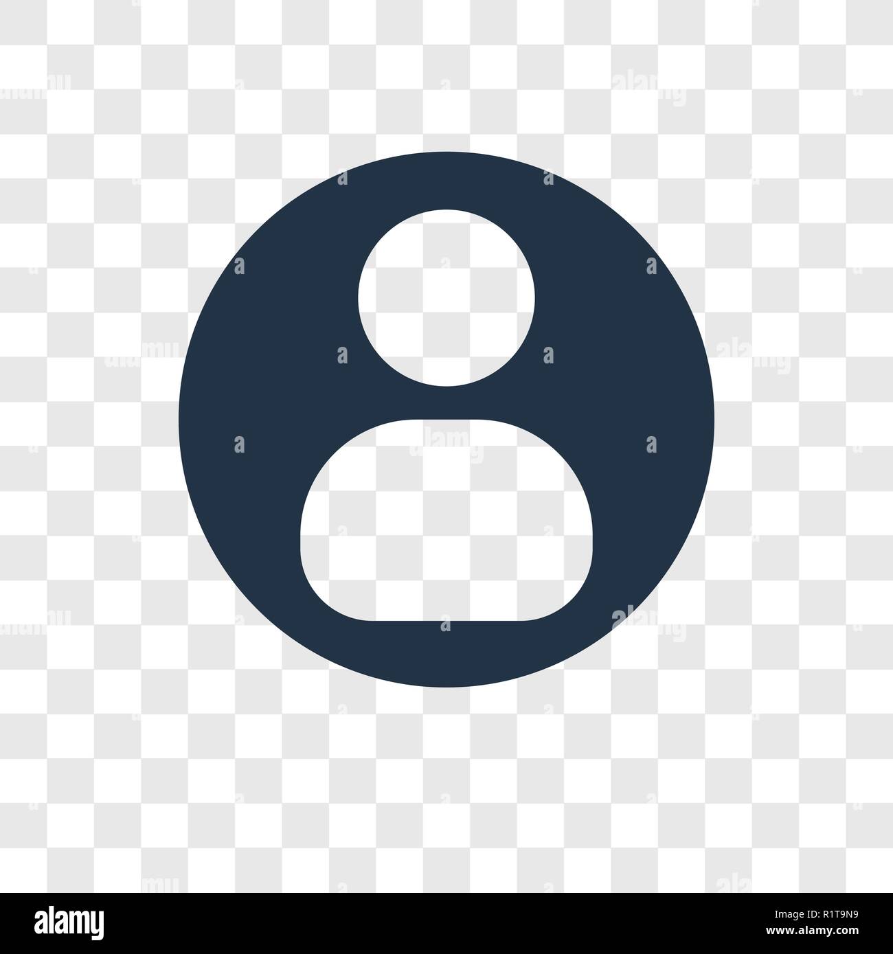 User vector icon isolated on transparent background, User transparency ...