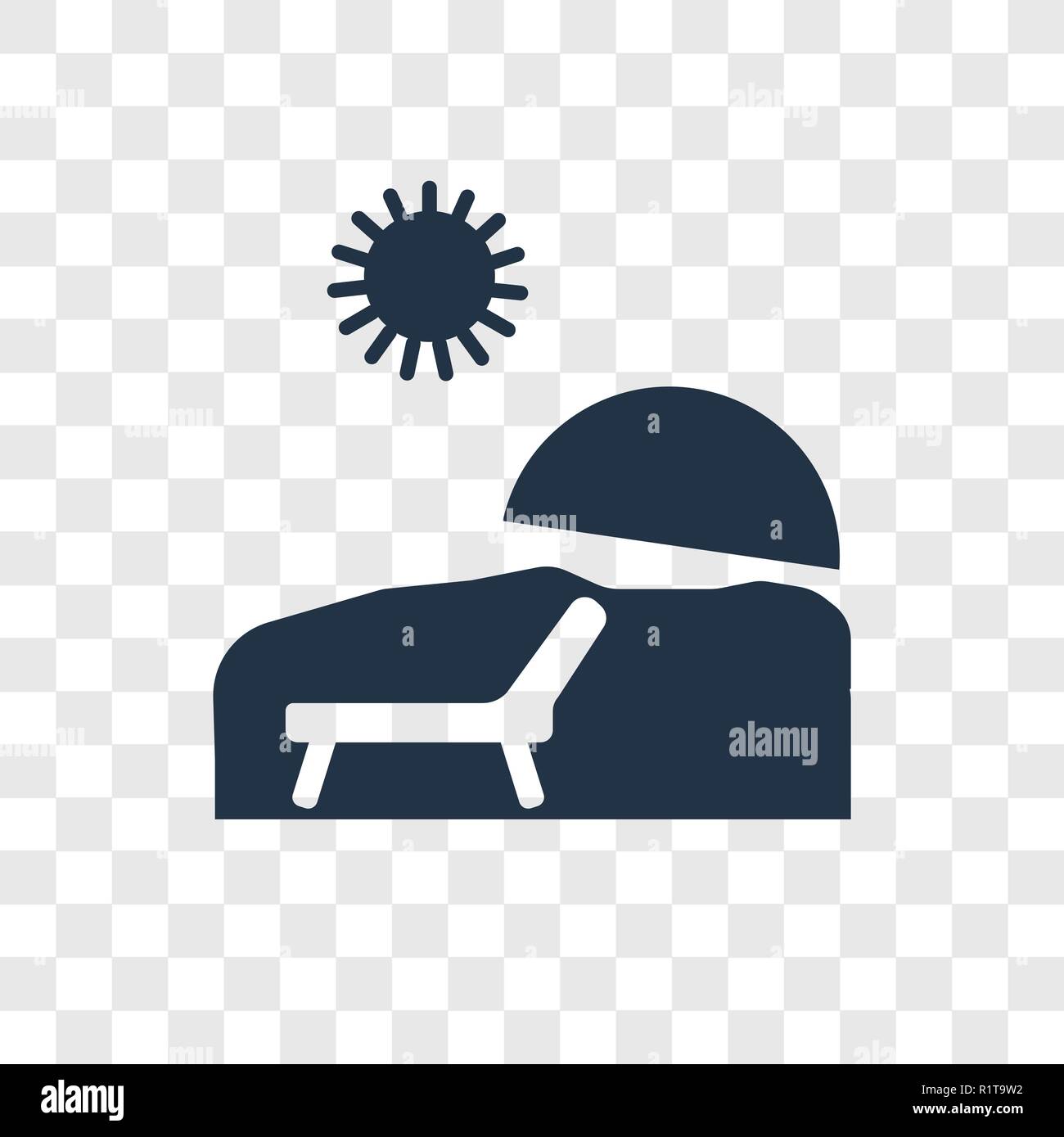 Sun umbrella vector icon isolated on transparent background, Sun ...