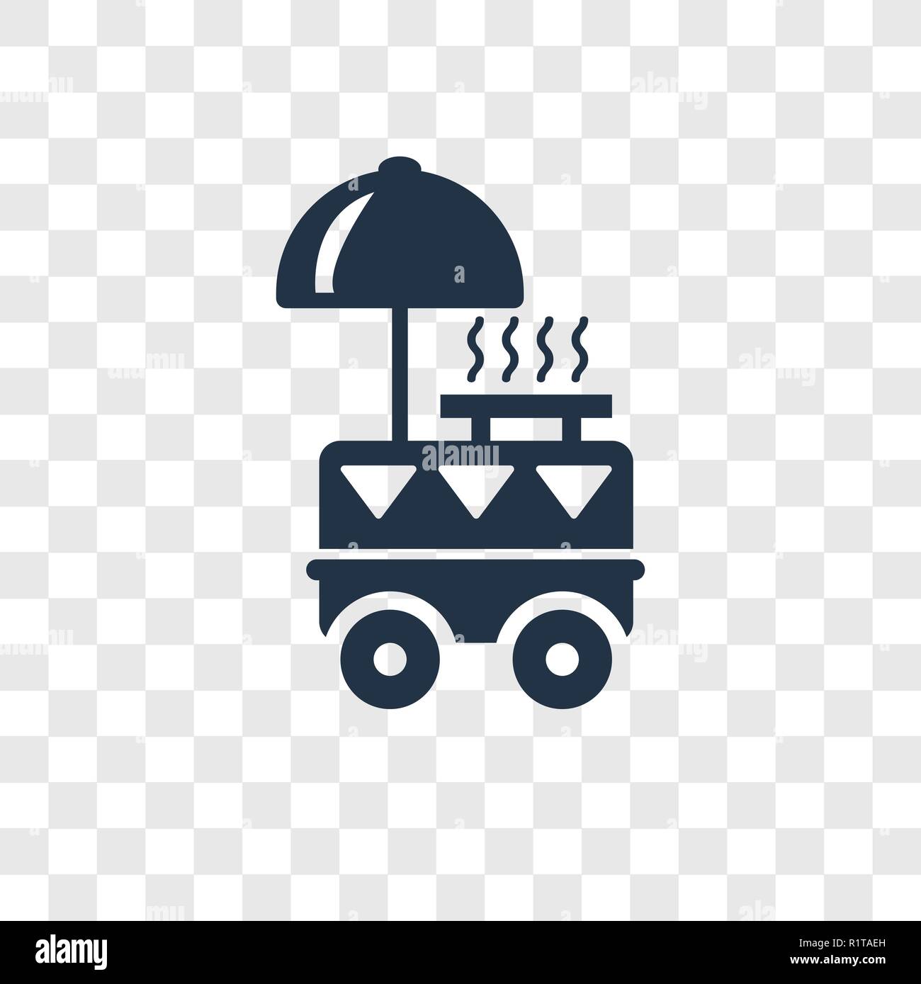 Street food vector icon isolated on transparent background, Street food