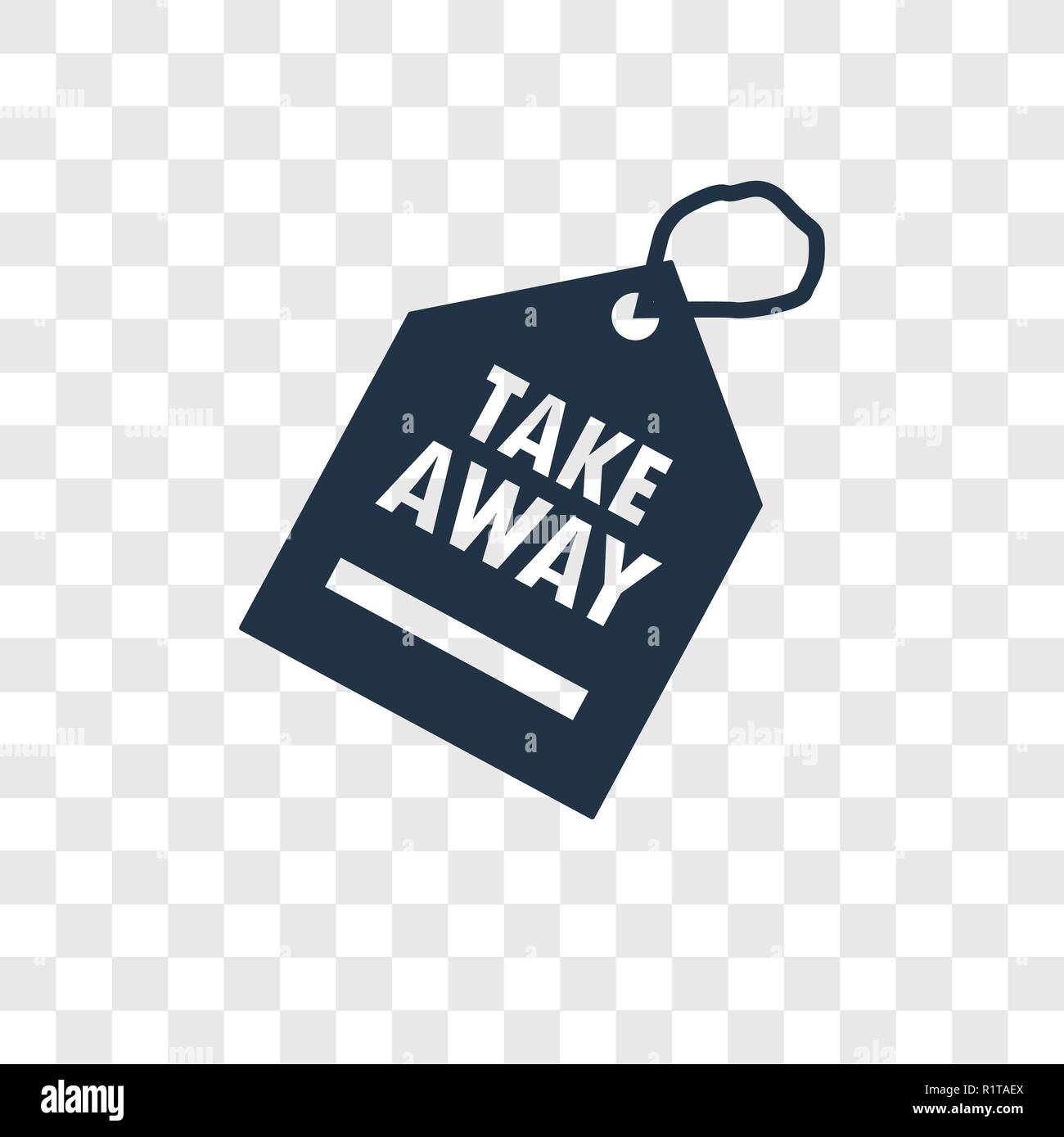 Take away vector icon isolated on transparent background ...