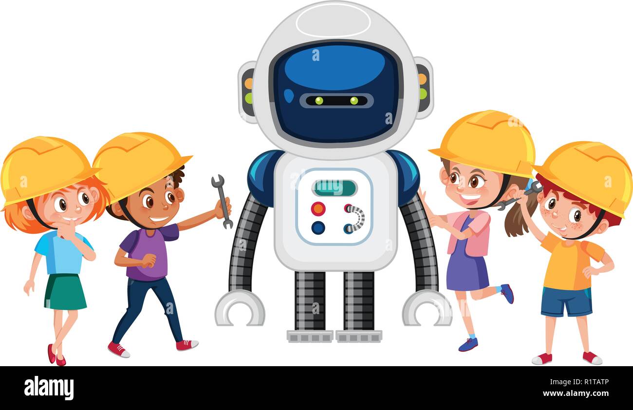 Kids playing robot 2025