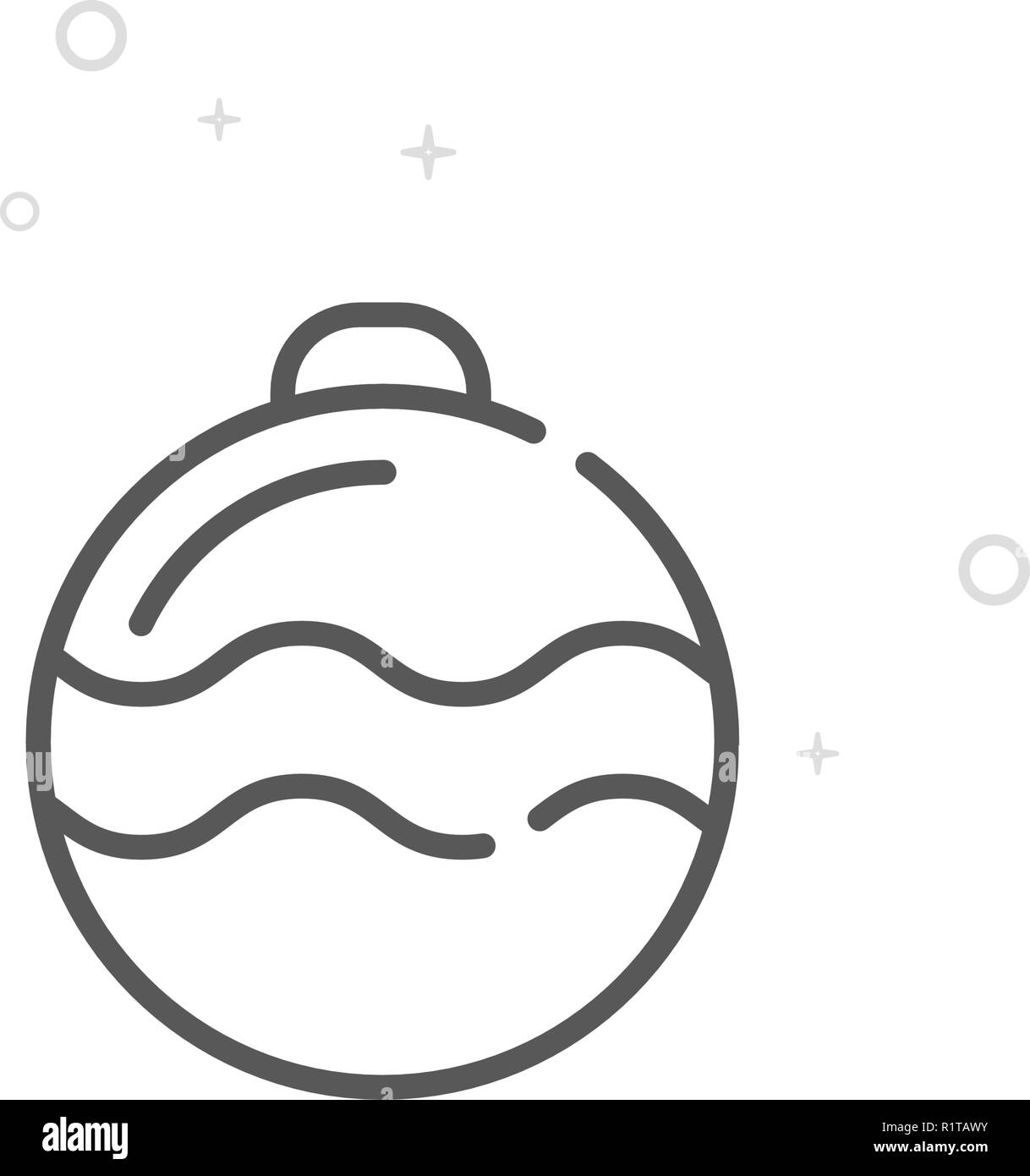 Christmas Ball, Decoration Vector Line Icon, Symbol, Pictogram, Sign ...