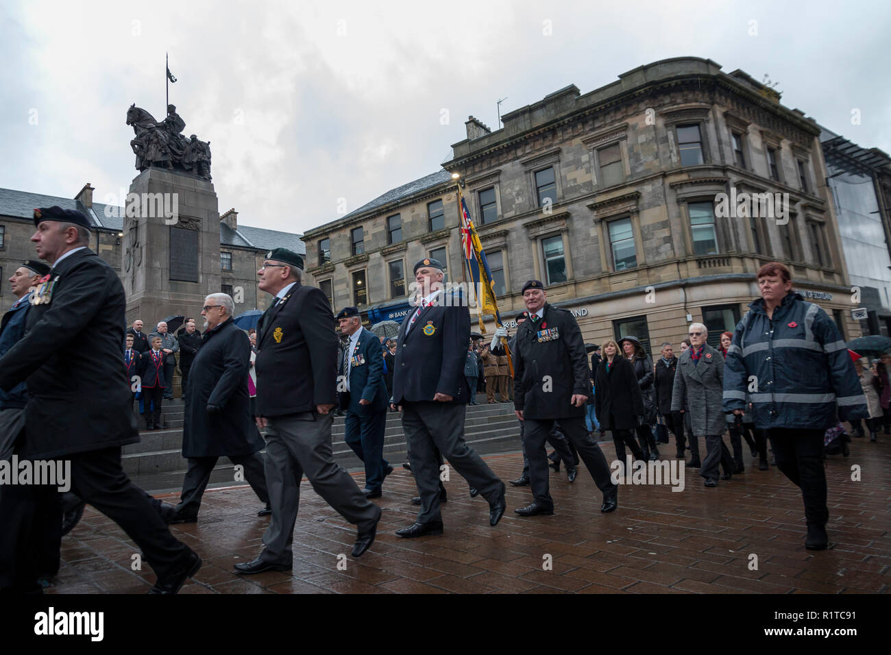 Remembrance Sunday November 11th 2018 Paisley 100th Anniversary Of The End Of WW1 Stock Photo