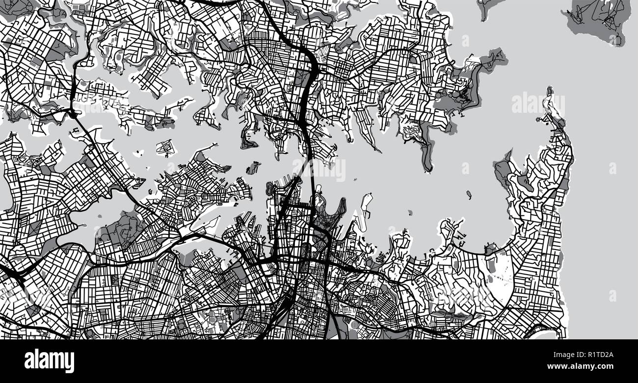 Urban vector city map of Sydney, Australia Stock Vector Image & Art - Alamy