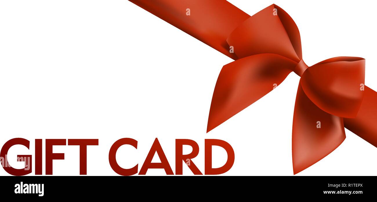 gift card template with red ribbon Stock Vector Image & Art Alamy