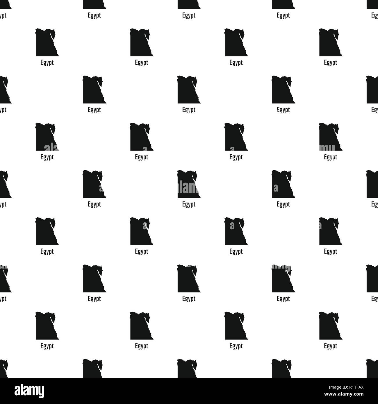 Egypt map in black. Simple illustration of Egypt map vector isolated on ...
