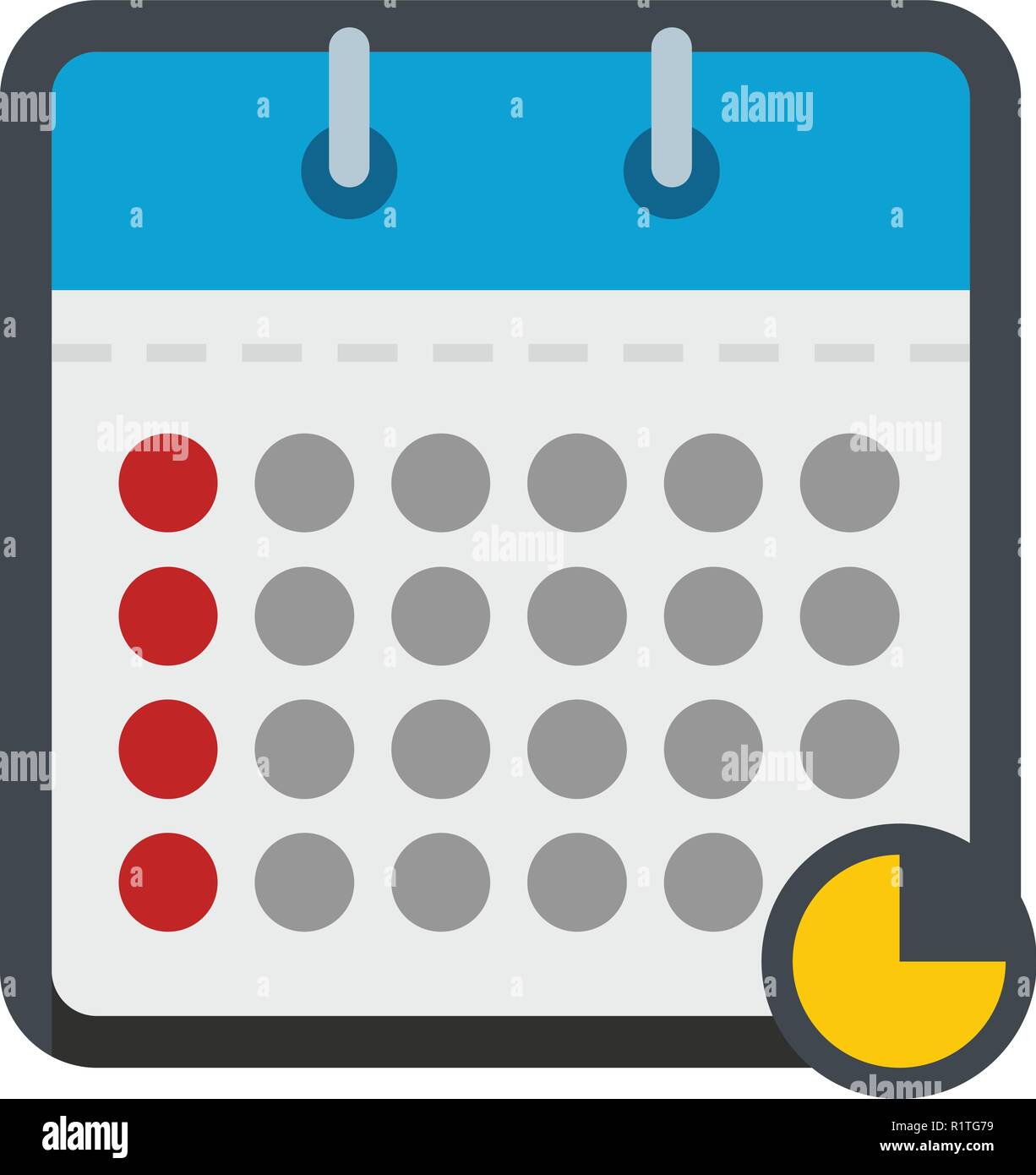 Calendar business icon. Flat illustration of calendar business vector ...