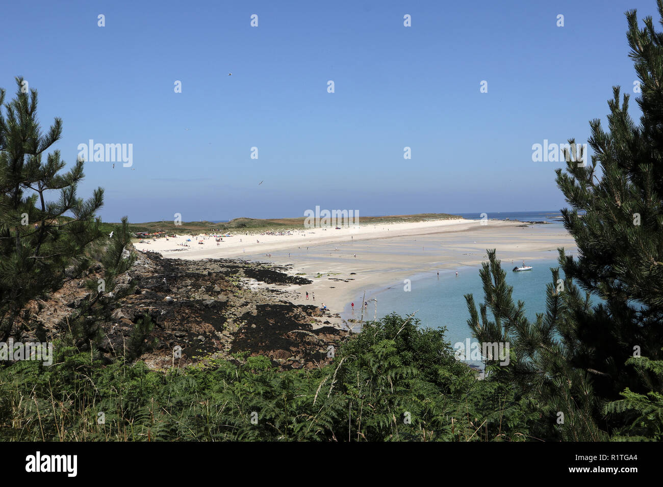 Shell Beach, Herm Island, Channel Islands, UK Stock Photo