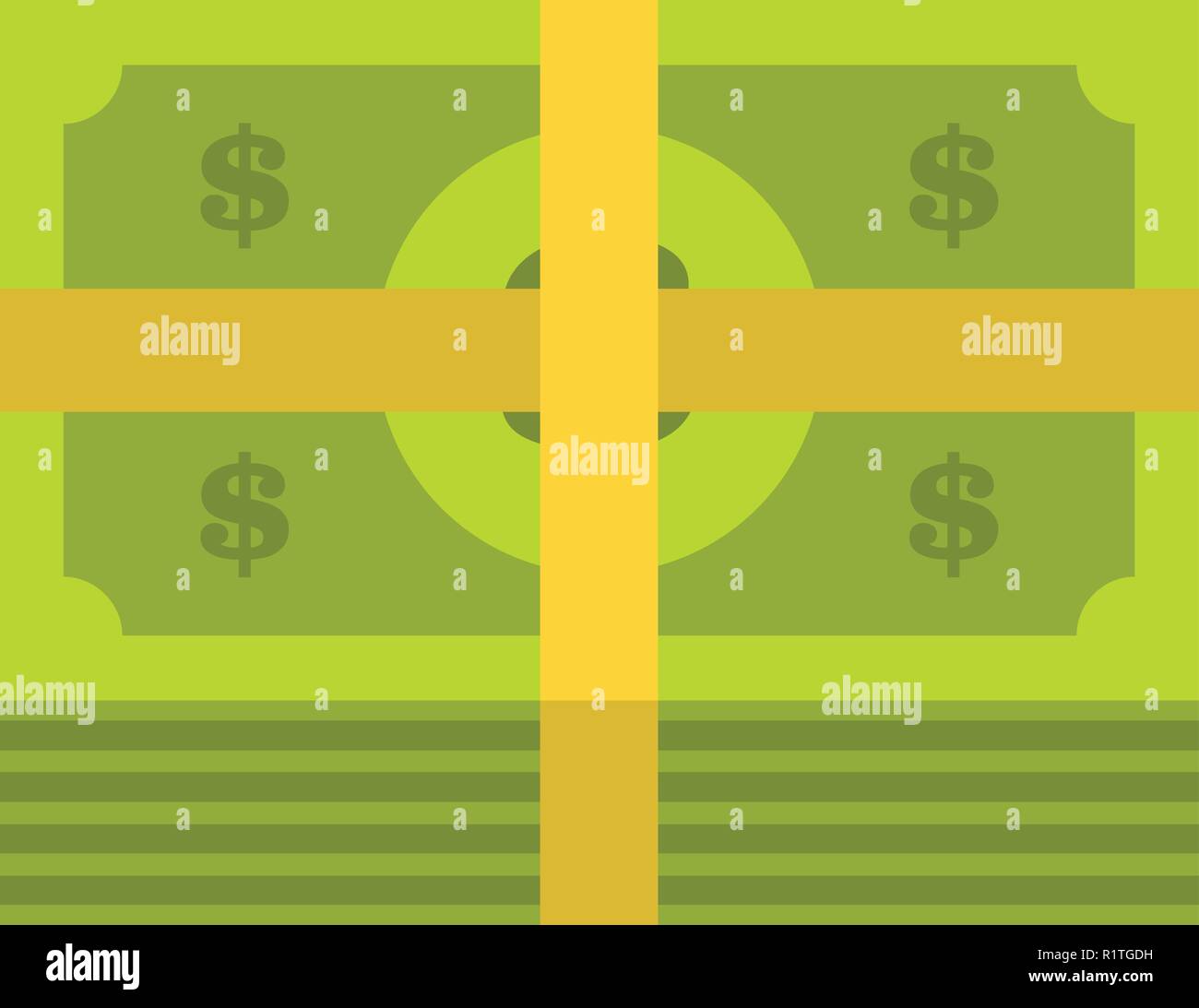 Bundle banknote icon. Flat illustration of bundle banknote vector icon ...