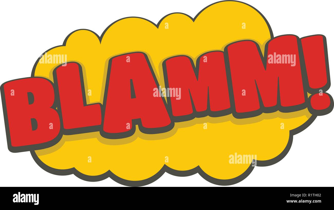 Comic boom blamm icon. Flat illustration of comic boom blamm vector ...