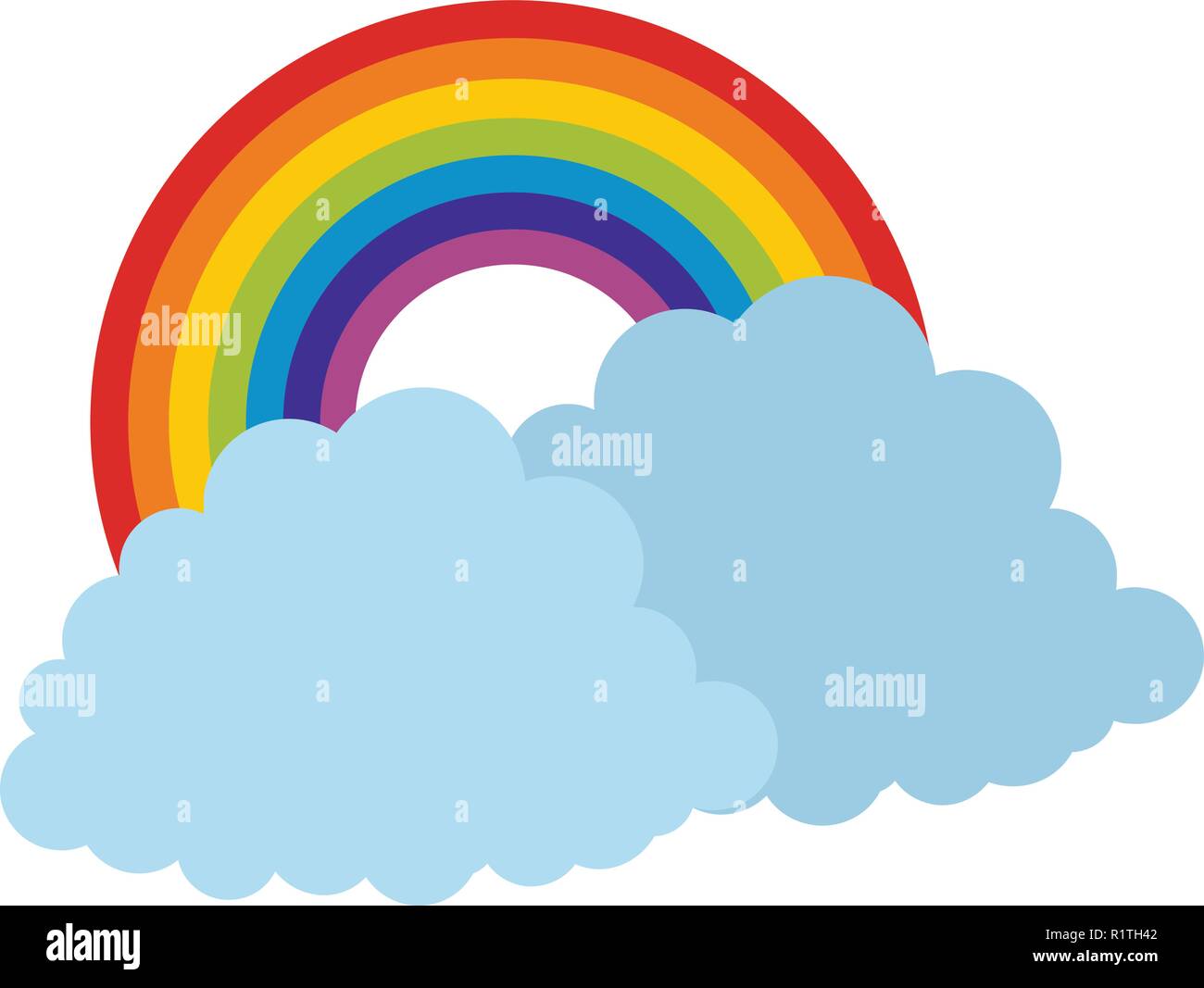 Rainbow icon. Flat illustration of rainbow vector icon isolated on ...