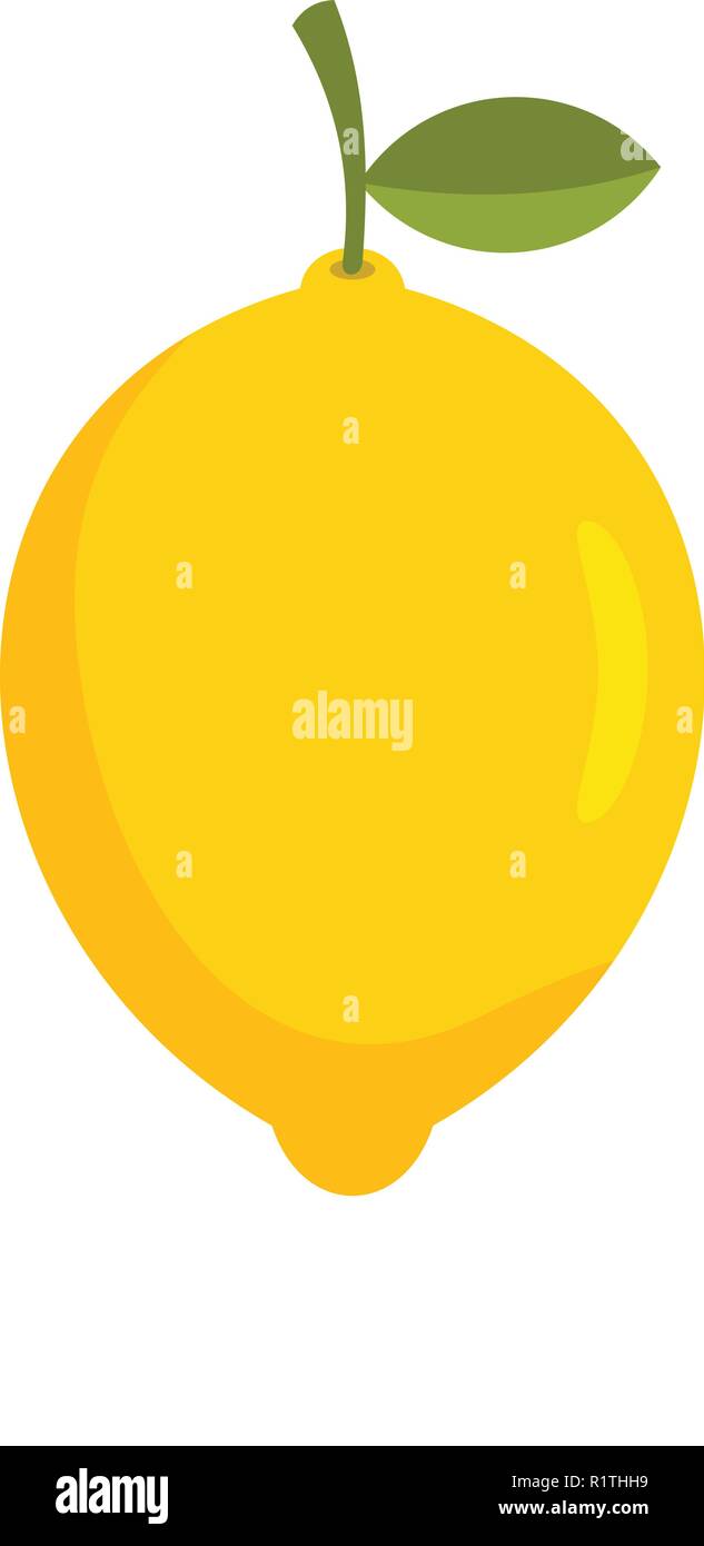 Lemon icon. Flat illustration of lemon vector icon isolated on white ...