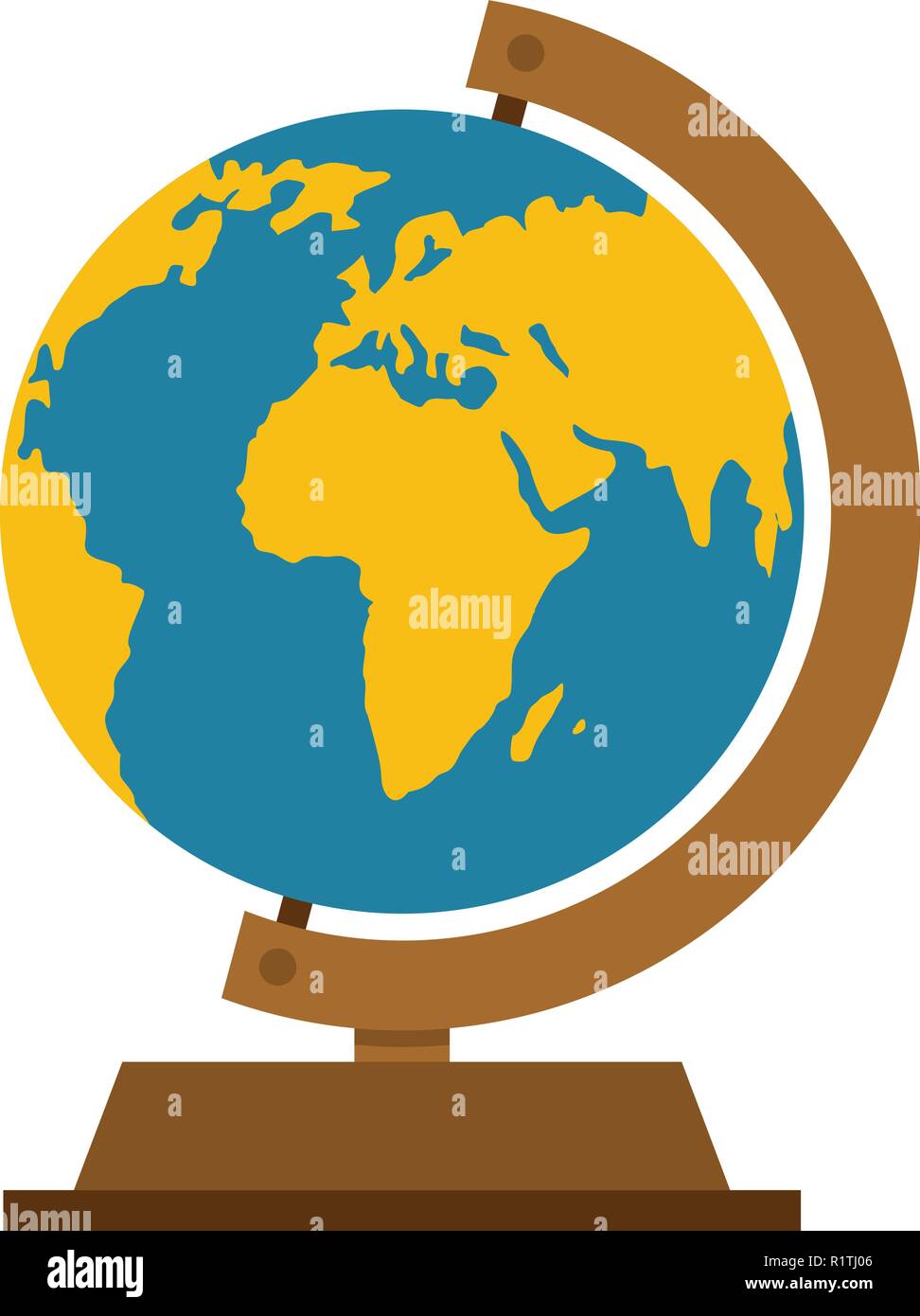 Globe icon. Flat illustration of globe vector icon isolated on white ...