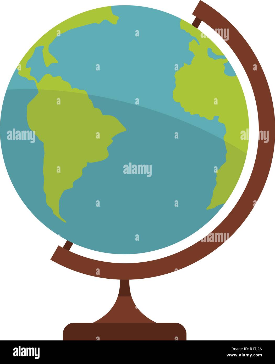 Geographic planet icon. Flat illustration of geographic planet vector ...